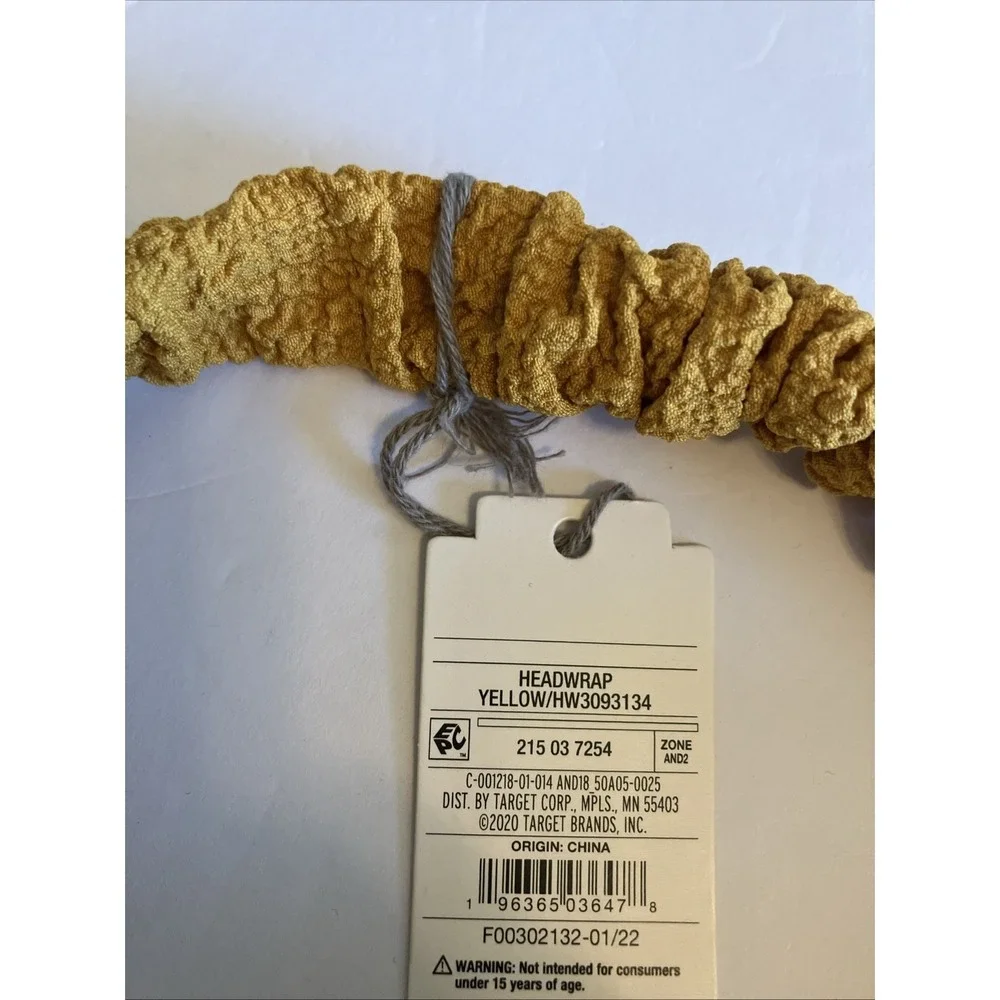 Pleated Textured Yellow Gold Twist Headwrap A New Day Hair Accessory C833